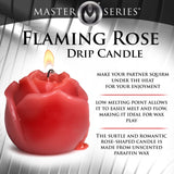 Flaming rose drip candle