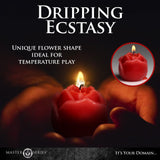 Flaming rose drip candle