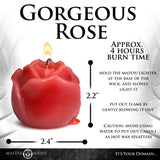 Flaming rose drip candle