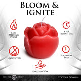 Flaming rose drip candle