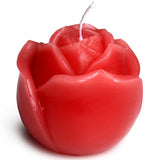 Flaming rose drip candle