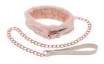 Peaches N Creame Fur Collar and Leash - Pink SS09962