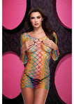 "Fencenet Rainbow Mini Dress - One Size X-LC-87RNBW"