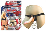 All American Whoppers 6.5-Inch- Dong With  Universal Harness- Flesh NW2323-1