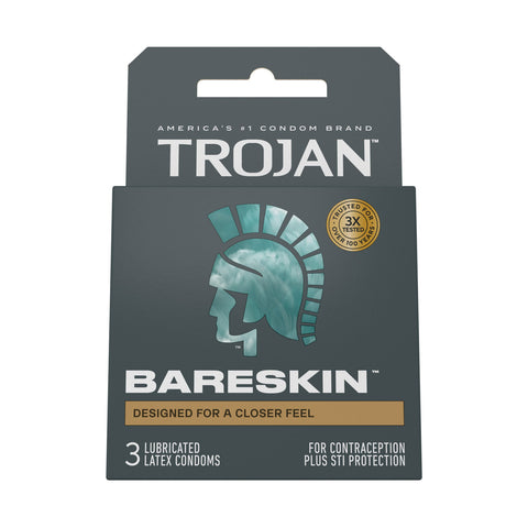 "Trojan Sensitivity Bareskin Lubricated Condoms - 3 Pack TJ95705"