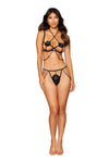 "Open Cup Bra and G-String - One Size - Black DG-13285BLKOS"