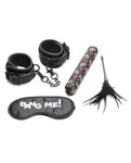 Bang - Bondage Kit - XL Bullet, Cuffs, Tickler and Blindfold - Black BNG-AH047