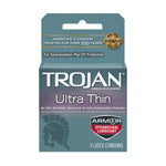 Trojan Ultra Thin Armor Spermicidal Condoms - 3 Pack TJ92720