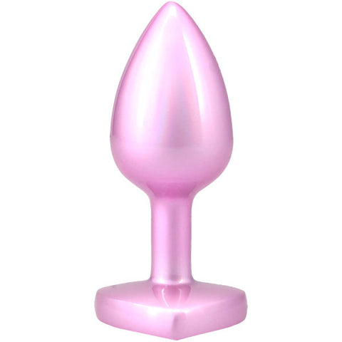 "Booty Bling Metal Heart Plug - Medium - Pink DJ7017-16-BX"