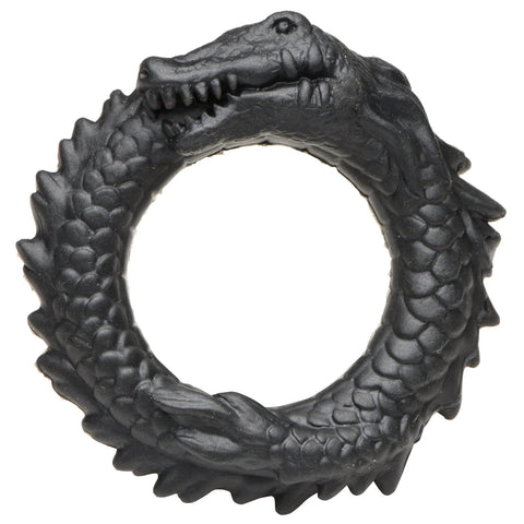 "Black Caiman Silicone Cock Ring - Black CC-AH297"