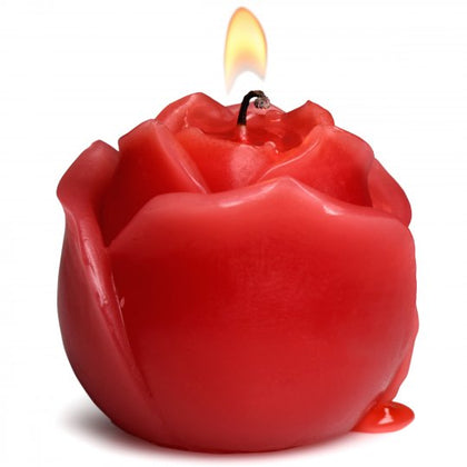 Flaming rose drip candle