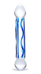 6.5 Inch Full Tip Textured Glass Dildo GLAS-145