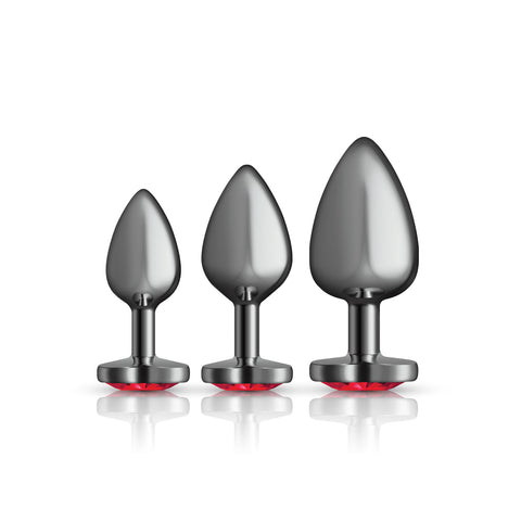 "Red Heart Gem Anal Trainer Kit - Gunmetal VB-CC9152"