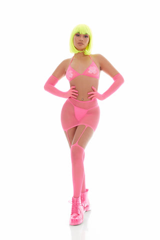 "Bling Ring 5pc Set - One Size - Pink KH65006KPK"