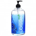 Bottle of Passion natural water-based lubricant on a white background
