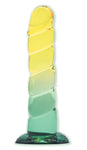 Shades, 7.5 Swirl Jelly Tpr Gradient Dong - Yellow and Mint IC1313