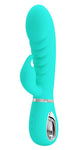 "Prescott Super Soft Rabbit Silicone Vibrator - Vibrator -Teal BI-014635-4"