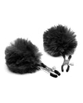 Pom Pom Nipple Clamps - Black CH-AG866-BLK