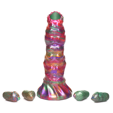 Larva Silicone Ovipositor Dildo With Eggs - Multicolor CC-AH195-MUL