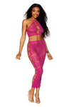 "Bralette and Long Skirt - One Size - Beet DG-0485BETOS"