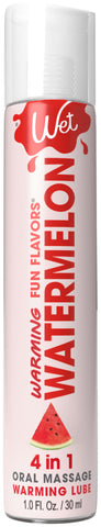 Wet Warming Fun Flavors - Watermelon - 4 in 1  Lubricant 1 Oz WT20441
