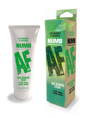 "Numb Af- Spearmint Flavored Anal Numb Cream - 1.5 Oz (44 ml) LG-BT605"