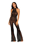 "Flair Leg Bodystocking - One Size - Black DG-0468BLKOS"