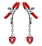 "Charmed Heart Padlock Nipple Clamps MS-AE203"