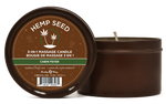 Hemp Seed 3-in-1 Massage Candle Cabin Fever 6oz/  170 G EB-HSCH021A