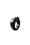 Zolo Fit Rite Vibrate Cock Ring With Snaps - Black X-ZO-6071