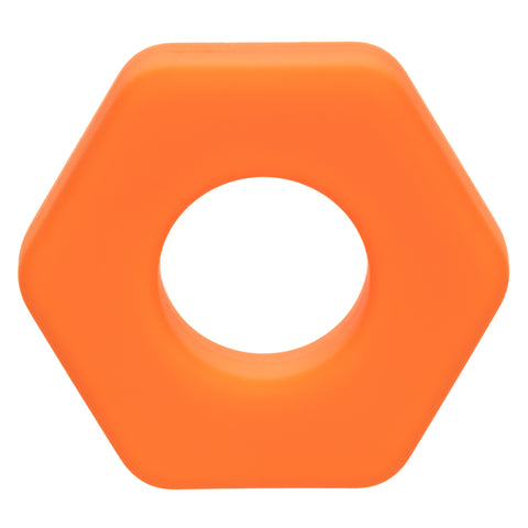 Alpha Liquid Silicone Prolong Sexagon Ring -  Orange SE1491702