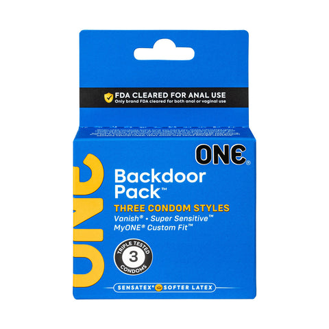 One Backdoor 3 Count Condoms PM11010B3C