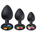 Cloud 9 Novelties Gems Silicone Anal Plug - Includes Small, Med & Large Size WTC305KIT