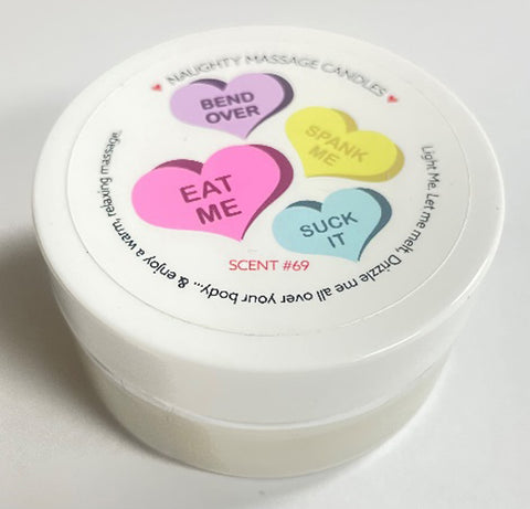 Vday Candy Heart Massage Candle - Madagascar  Vanilla 1.7 Oz KS14316