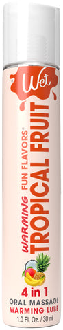"Wet Warming Fun Flavors - Tropical Fruit - 4 in 1 Lubricant 1 Oz WT20439"