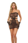 "X-Plicit Dress With Gloves - One Size - Black PKL-25121BLKOS"