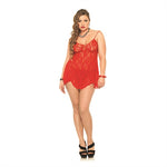 Rose Lace Chemise and G-String - Size -