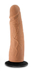 Lock on - Dynamite - 7 Inch Dildo With Suction Cup Adapter - Mocha BL-51397