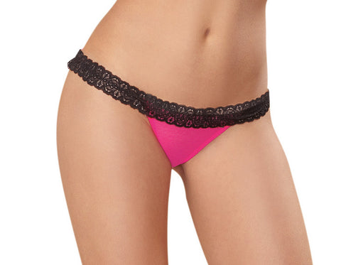Panty - Large - Hot Pink/ Black DG-1377HPKBKL